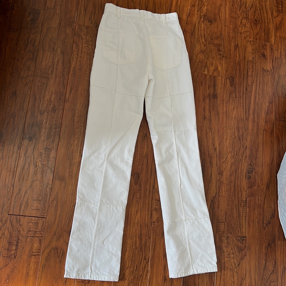 Zara Straight Leg Patchwork Jean - image 5